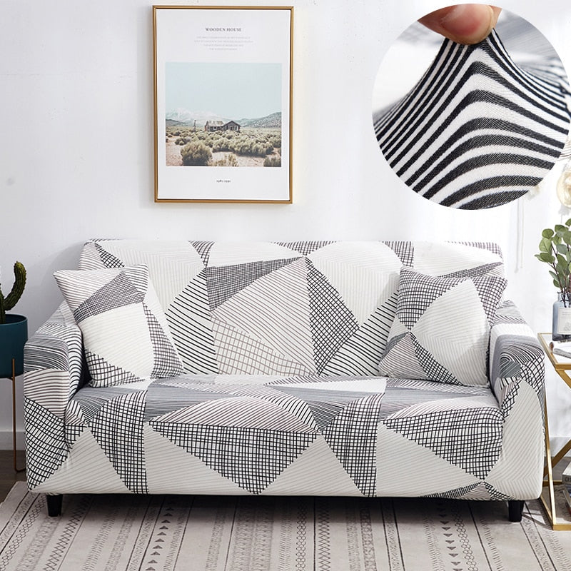 Modern Geometric Sofa Cover – Transform Your Living Room