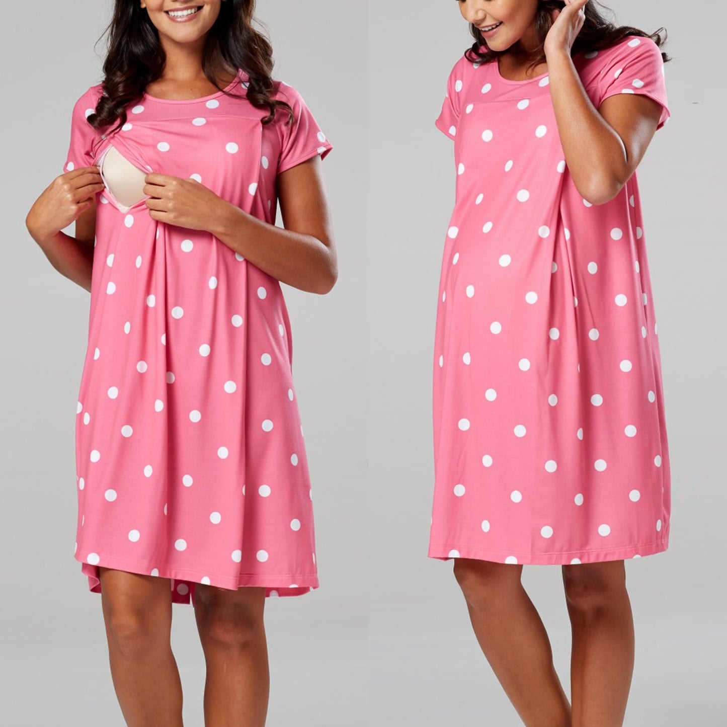 New Mom Breastfeeding Nightgown Maternity Wear