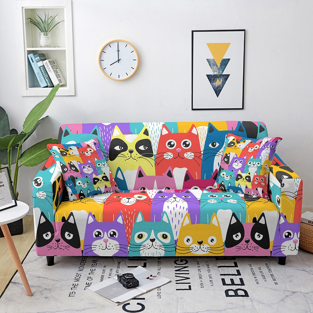 Enchanted Menagerie: Whimsical Animal Sofa Cover Series