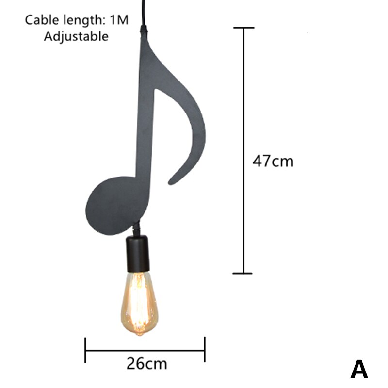 Music Art Pendant Suspension Ceiling Light (Without Bulb)