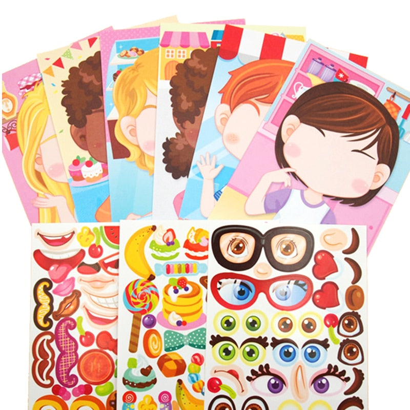 DIY Creative Make a Face Sticker Set