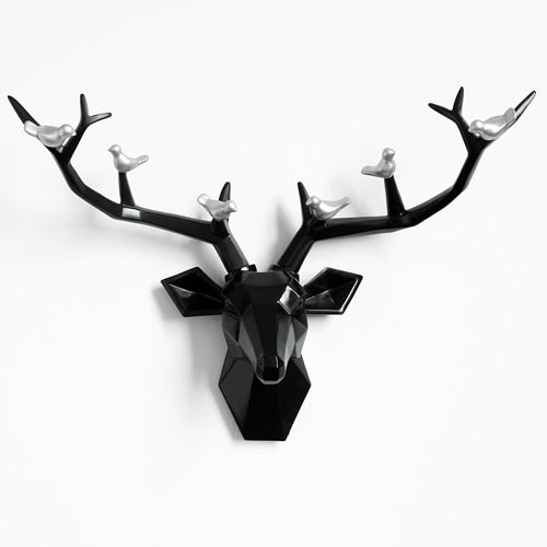 Deer Head Abstract Sculputre Wall Art