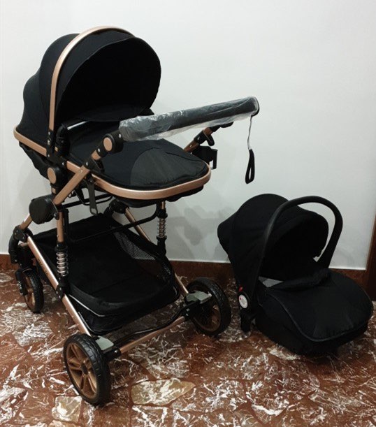 Deluxe 3 Piece Baby Stroller And Carriage