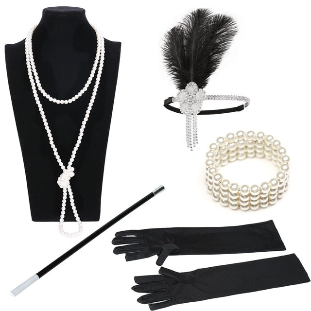 Vintage Great Gatsby Era 5 Piece Accessory Set