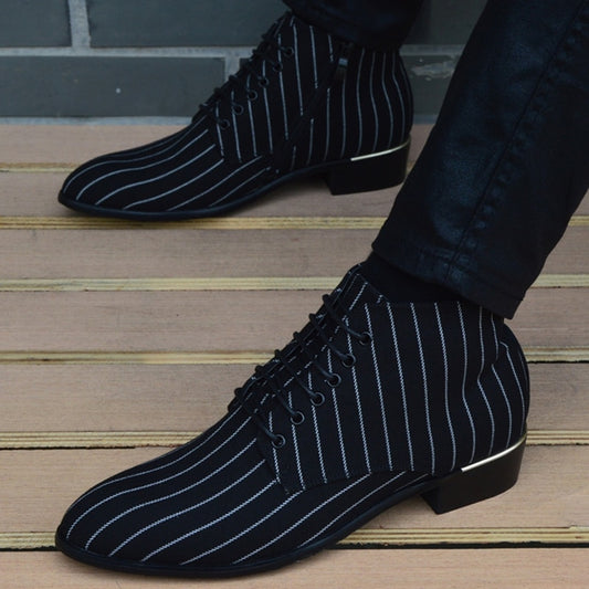 Men's Striped Dress Ankle Shoes