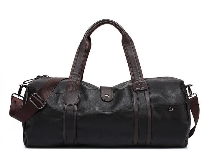 Men's Leather Travel Sports Bag