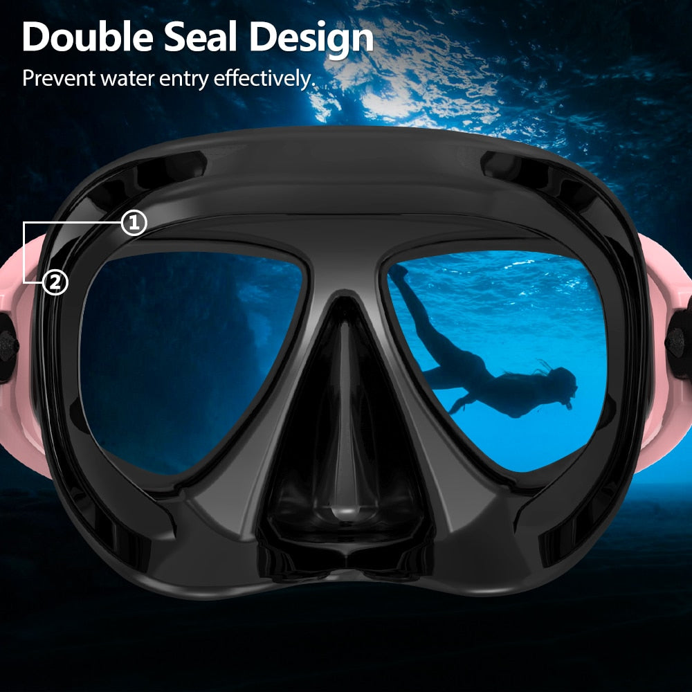 Scuba Diving Pro Mask and Tube Set