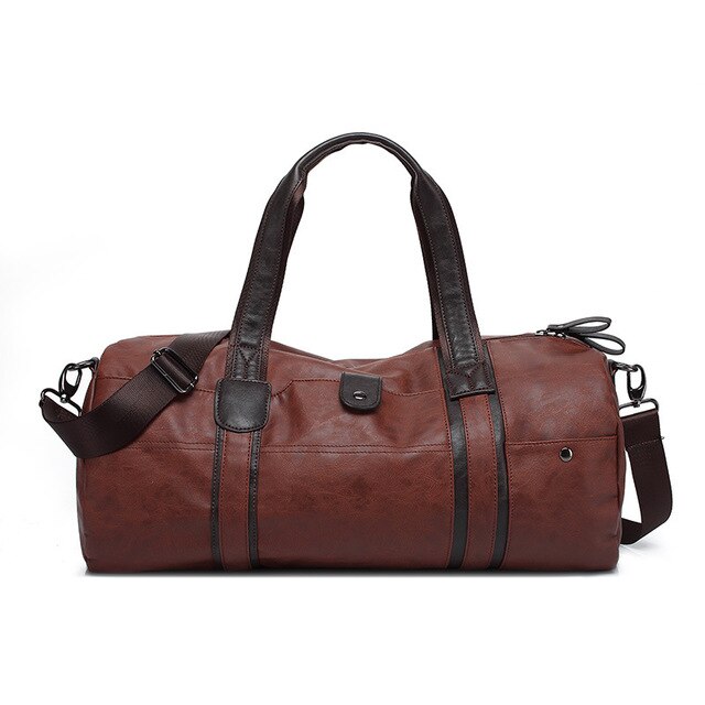 Men's Leather Travel Sports Bag