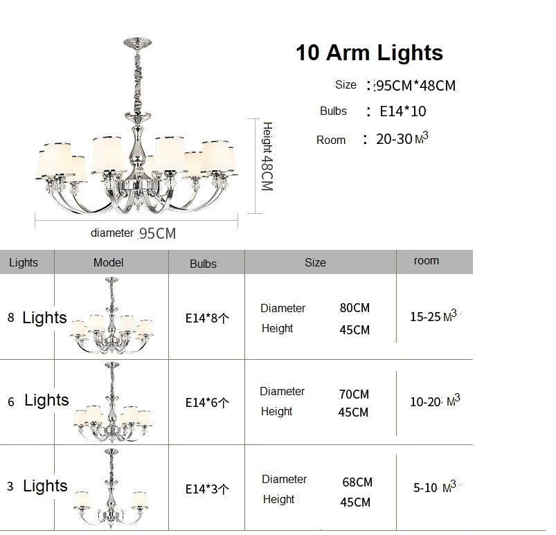 Lavish Home Chrome Chandelier