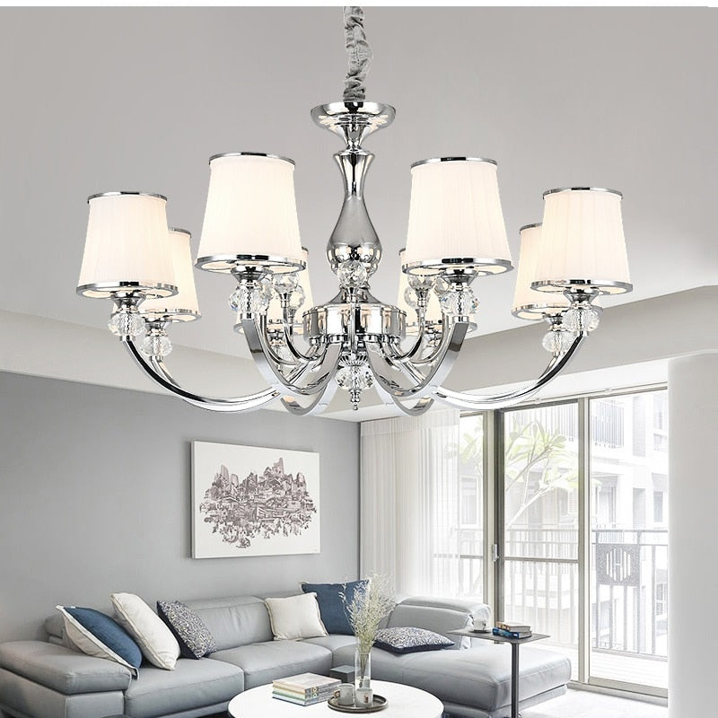 Lavish Home Chrome Chandelier