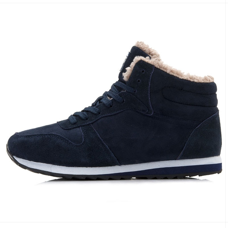 Men's Winter Fur Lined Ankle Shoes