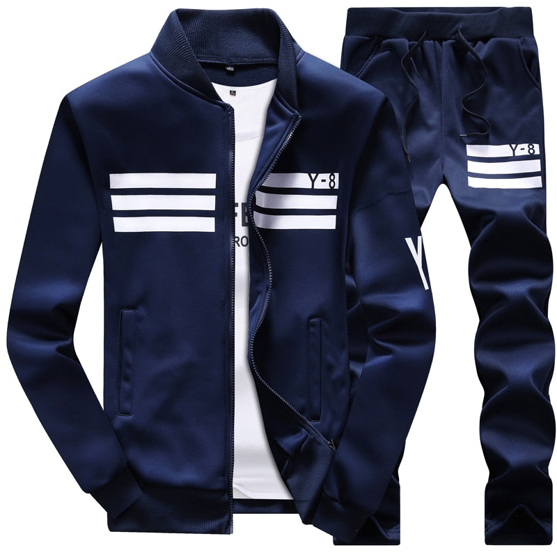 Men's Sports Sweatshirt & Pants Two Piece Set