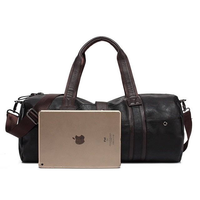 Men's Leather Travel Sports Bag