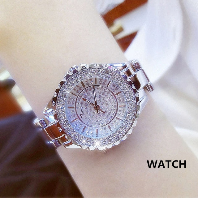 Women's Diamond Accent Watch & Bracelet Set