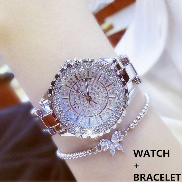 Women's Diamond Accent Watch & Bracelet Set