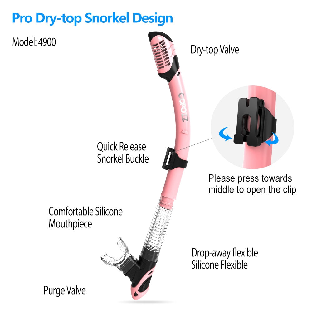 Scuba Diving Pro Mask and Tube Set