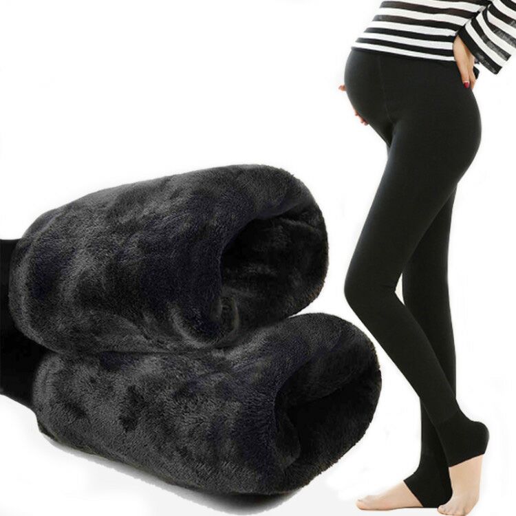 Fur-Lined Maternity Leggings