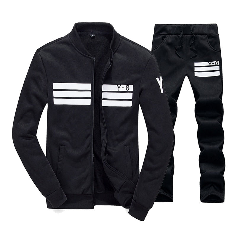 Men's Sports Sweatshirt & Pants Two Piece Set