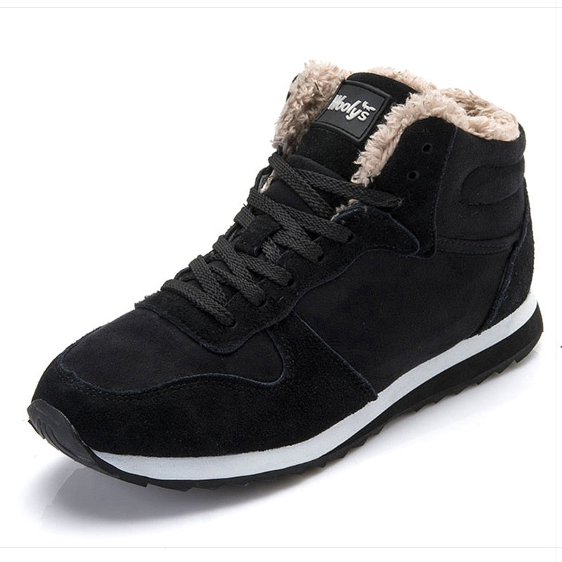 Men's Winter Fur Lined Ankle Shoes