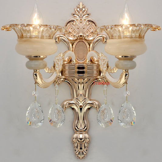 Antique Crystal Wall Lamp