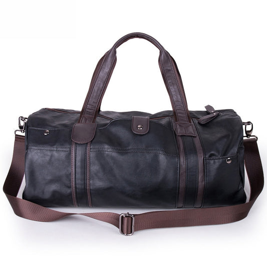 Men's Leather Travel Sports Bag