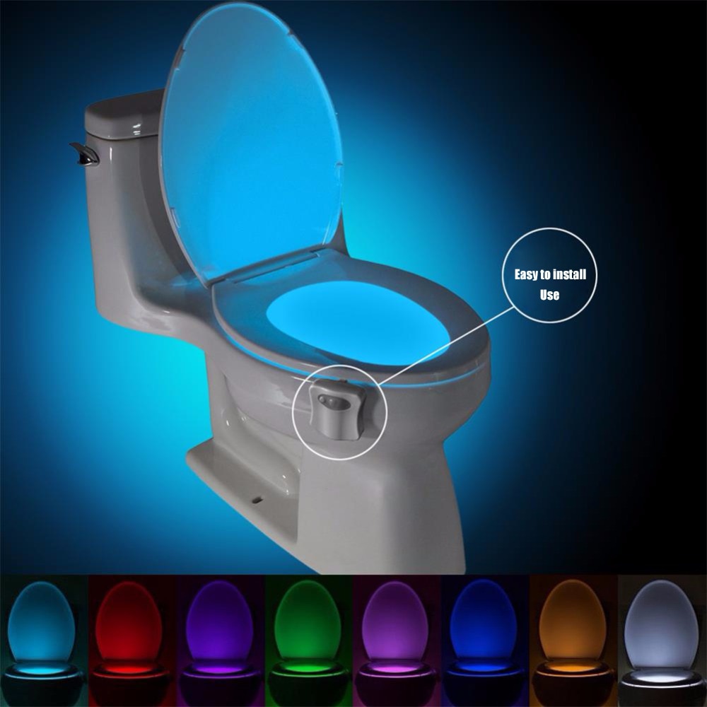 Multi Color Smart Motion Sensor Toilet Seat Light