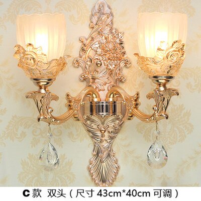 Fancy Crystal Bedside Wall Lamp