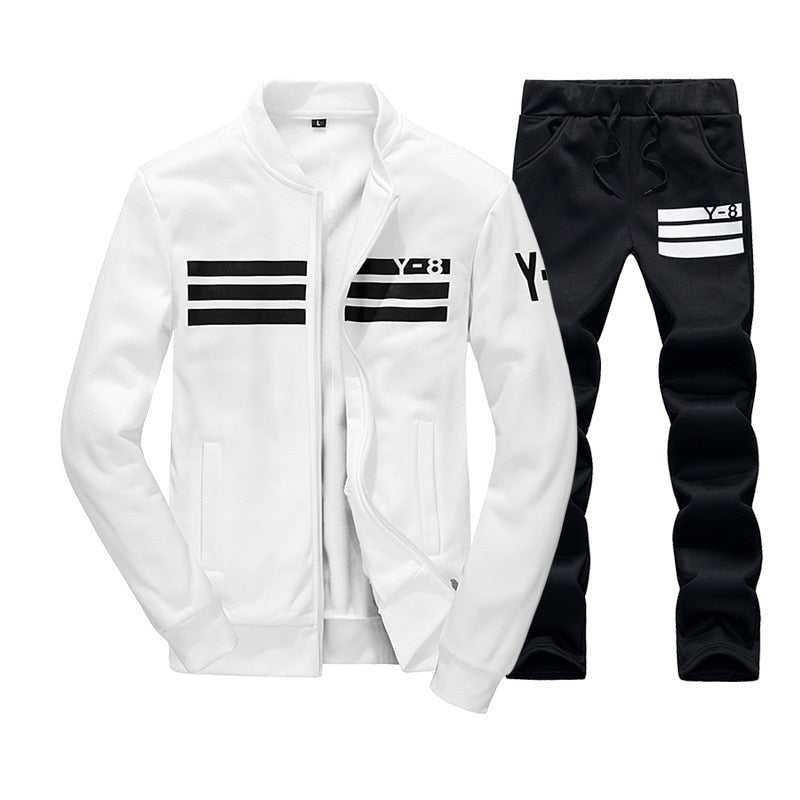 Men's Sports Sweatshirt & Pants Two Piece Set