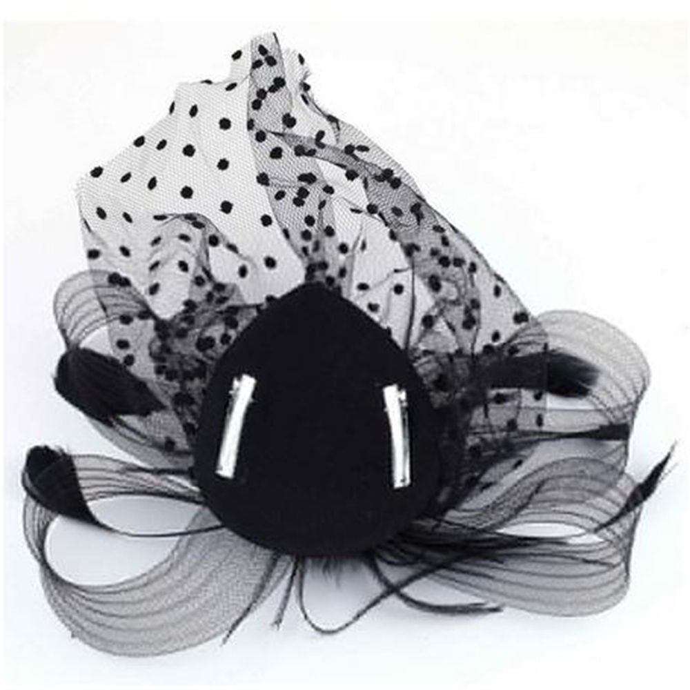 Opulent Veil & Feather Fascinator Hat