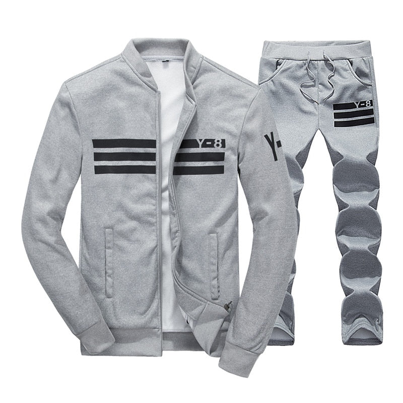 Men's Sports Sweatshirt & Pants Two Piece Set