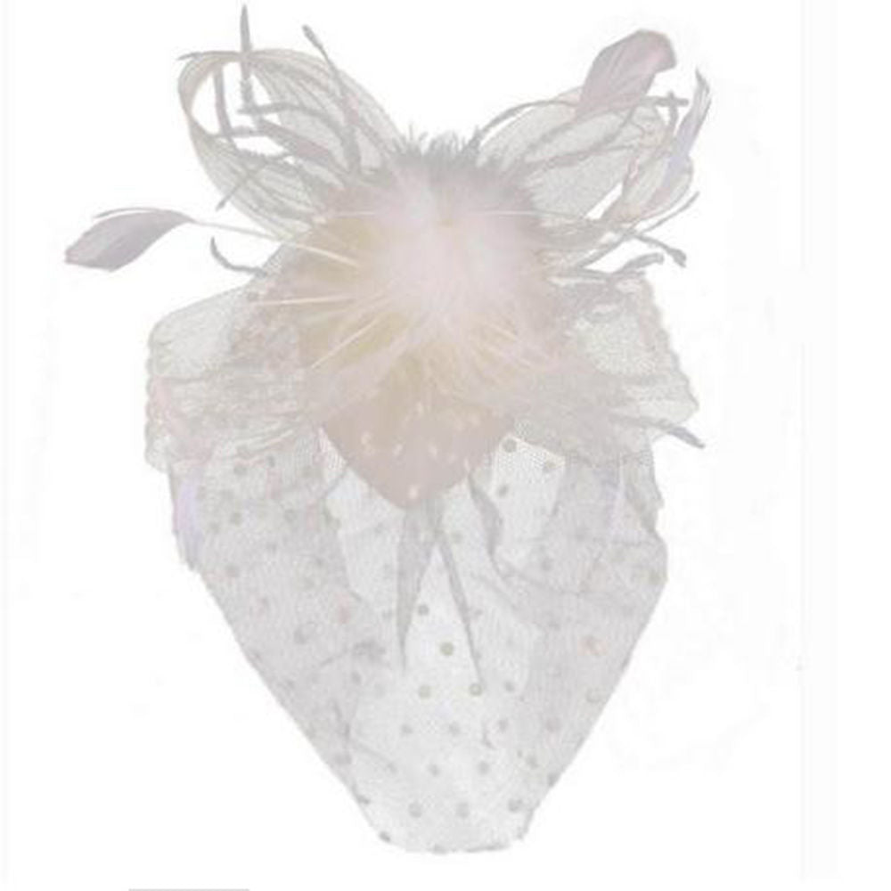 Opulent Veil & Feather Fascinator Hat