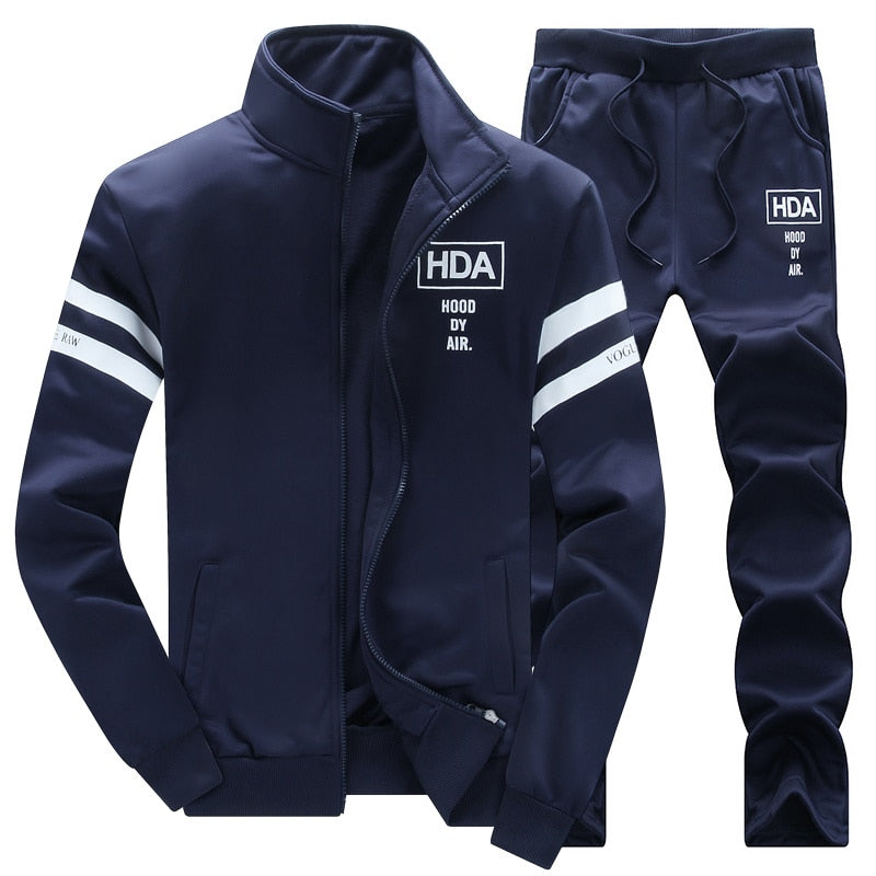 Men's Sports Sweatshirt & Pants Two Piece Set