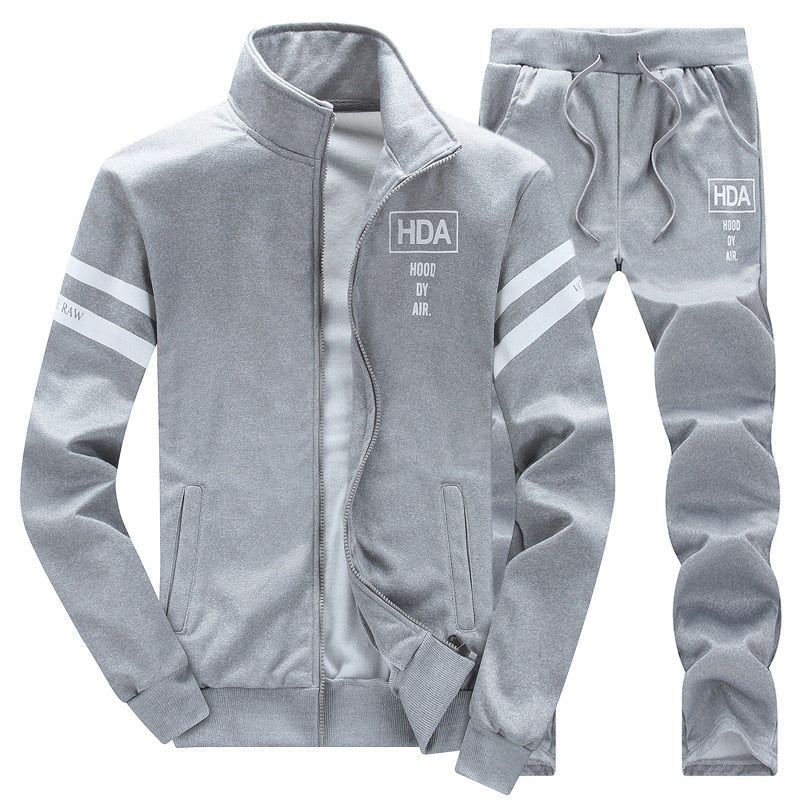 Men's Sports Sweatshirt & Pants Two Piece Set