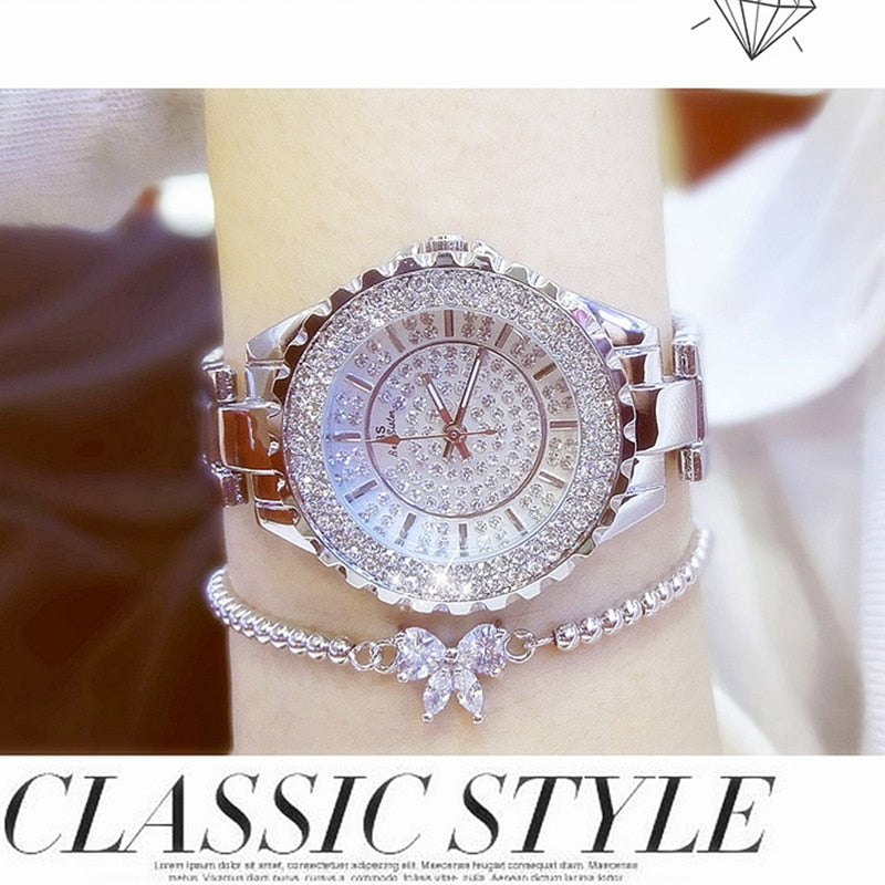 Women's Diamond Accent Watch & Bracelet Set