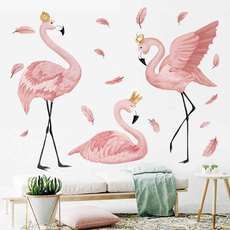 Flamingo Art Wall Mural