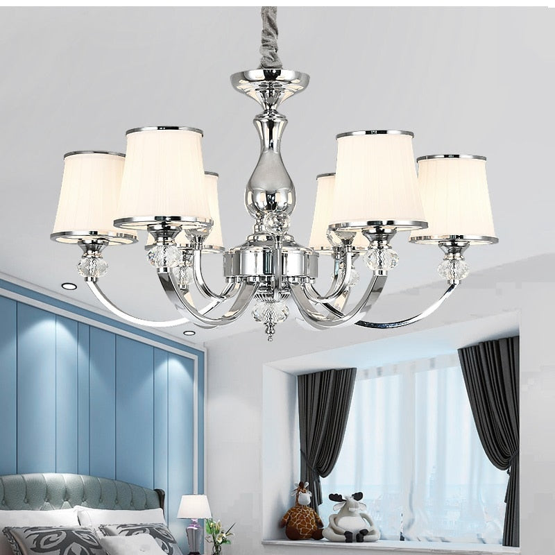 Lavish Home Chrome Chandelier