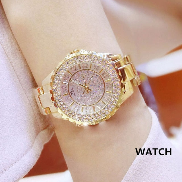 Women's Diamond Accent Watch & Bracelet Set