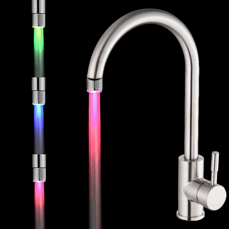 Multicolor Water Faucet Light Changing Glow