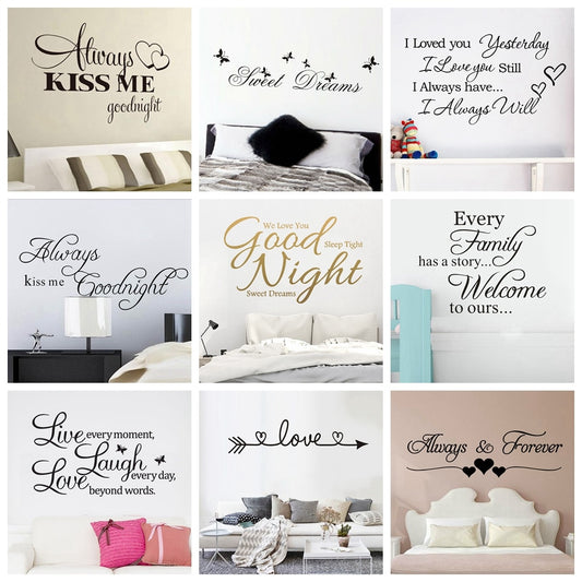 Sweet Home Quotes Wall Stickers