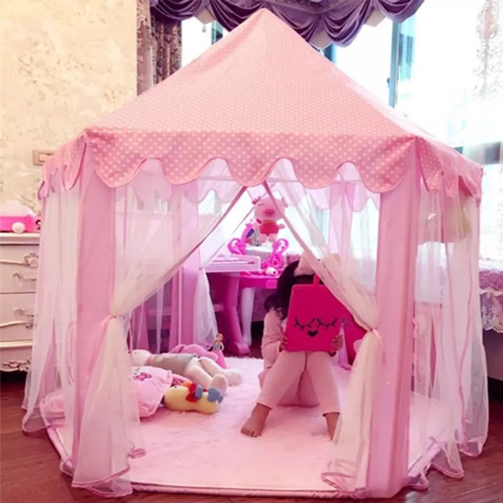 Children Playhouse Castle Indoor Tent With Lights