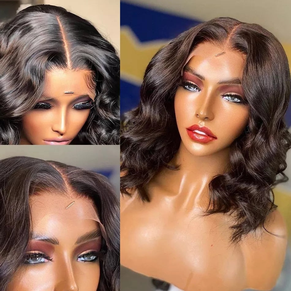 Full Body Wave Bob Length Lace Wig