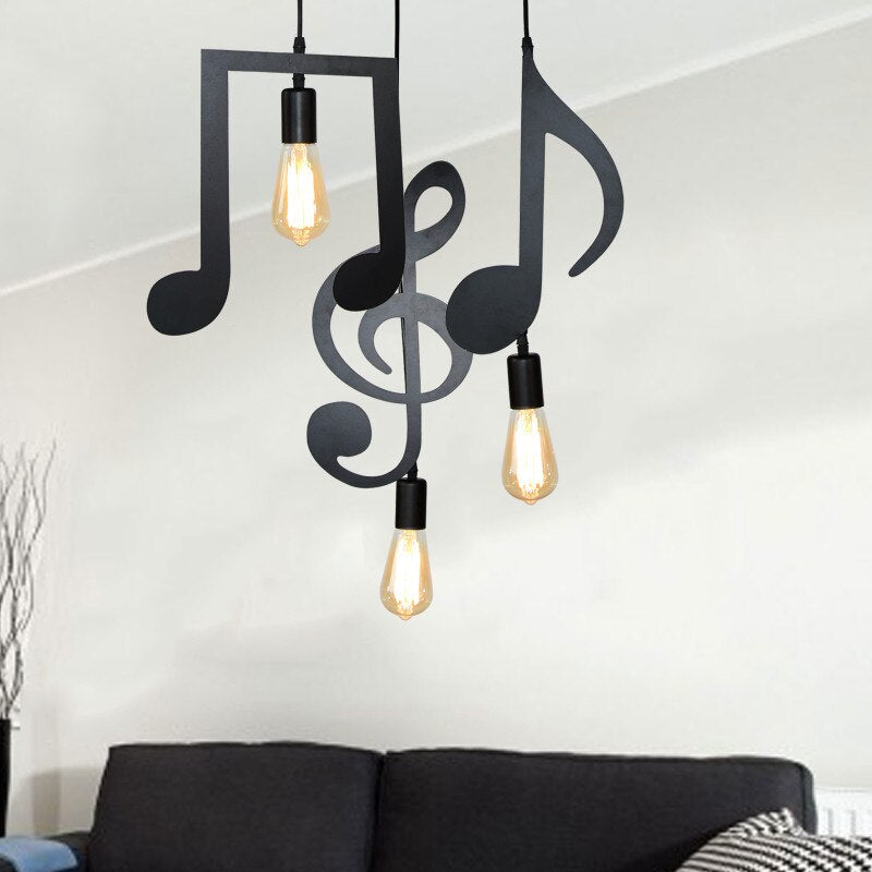 Music Art Pendant Suspension Ceiling Light (Without Bulb)