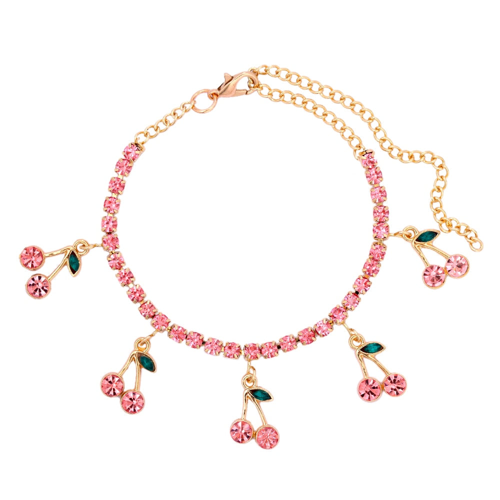 Women's Cherry Fruit Anklet