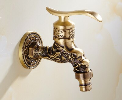 Antique Design Brass Outdoor Garden Laundry Room Faucet