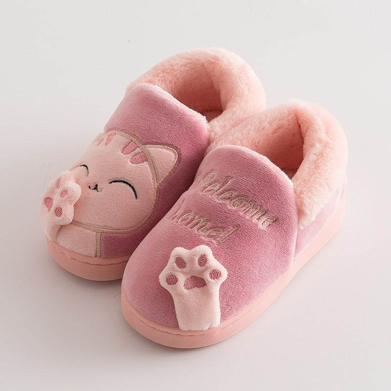 Kids Plush Warm House Slippers