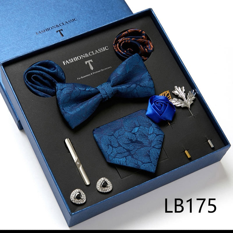 8 Piece Men's Luxury Neck Tie Gift Box Set