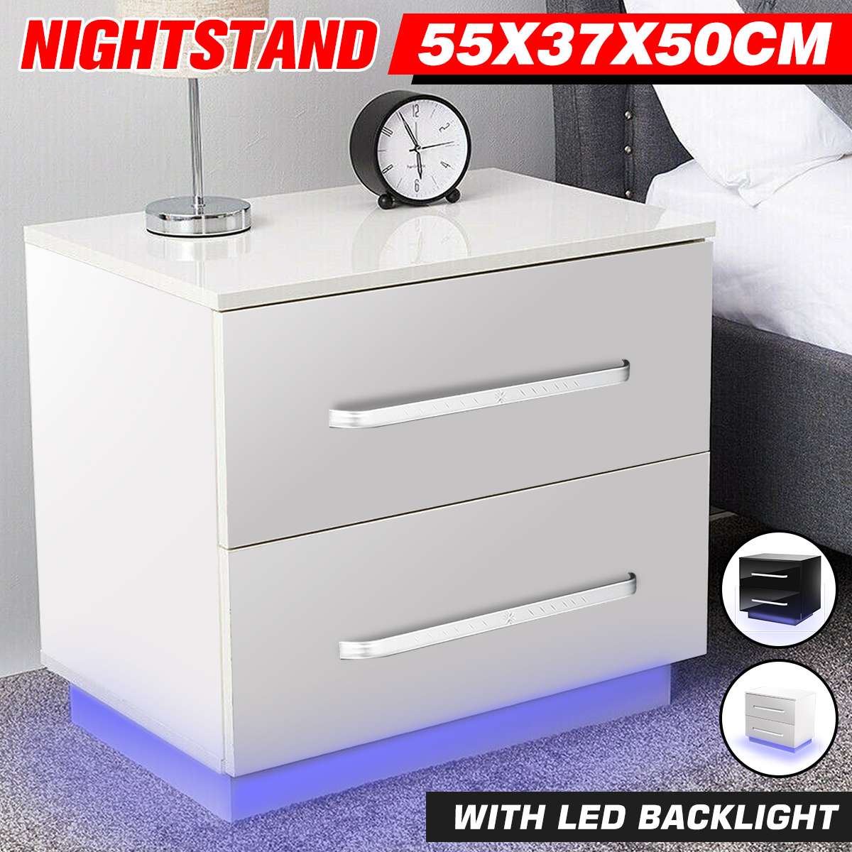 Lit Modern Bedroom Night Stand