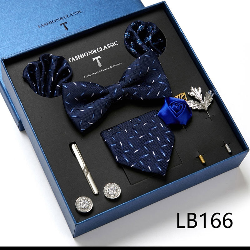 8 Piece Men's Luxury Neck Tie Gift Box Set