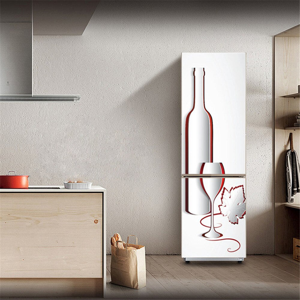 Refrigerator Door Cover Stickers Wallpaper