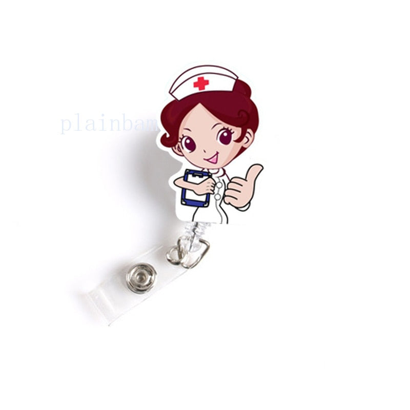 Cute Nurse's Badge Holder Clip